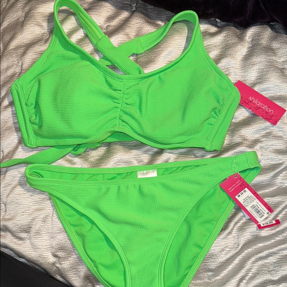Xhilaration Neon Green Bikini Set